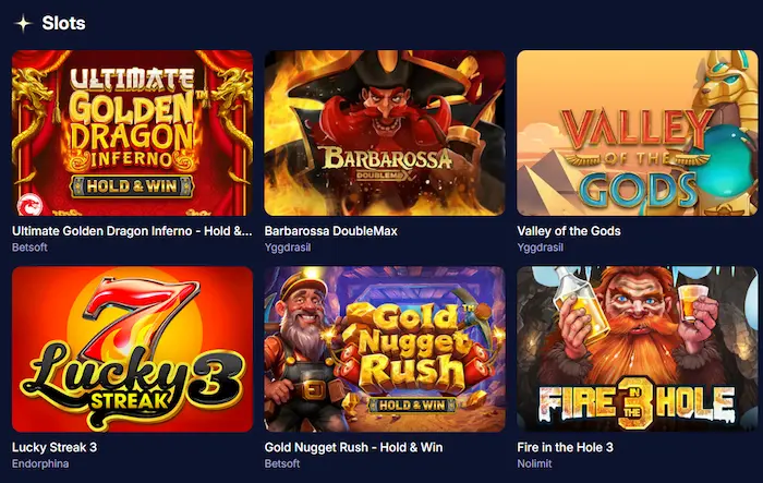 Orionsbet Casino spiele