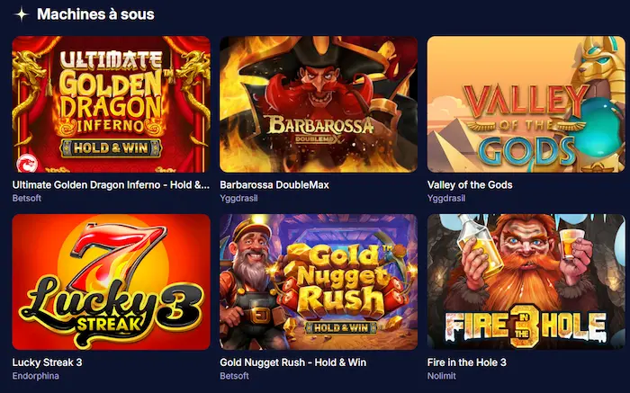 Orionsbet Casino jeux