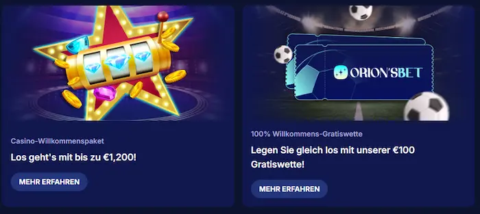 Orionsbet Casino bonus