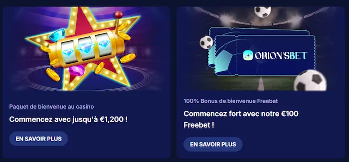 Orionsbet Casino bonus